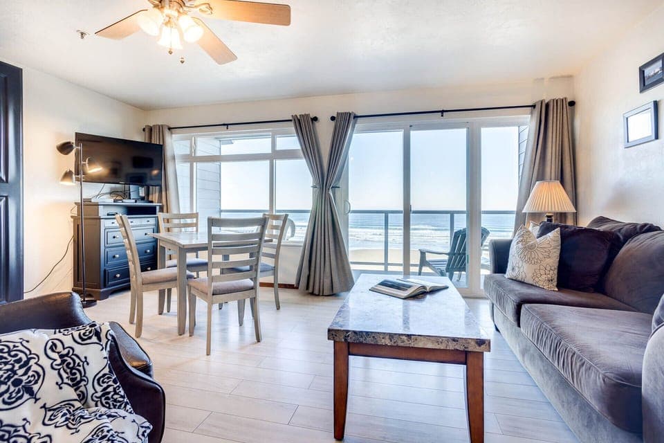 Open concept condo is great for family time and great views!