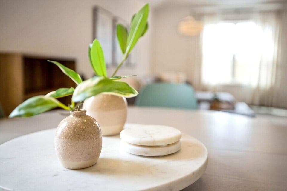 This space is the perfect place to enjoy a meal or play a few board games.