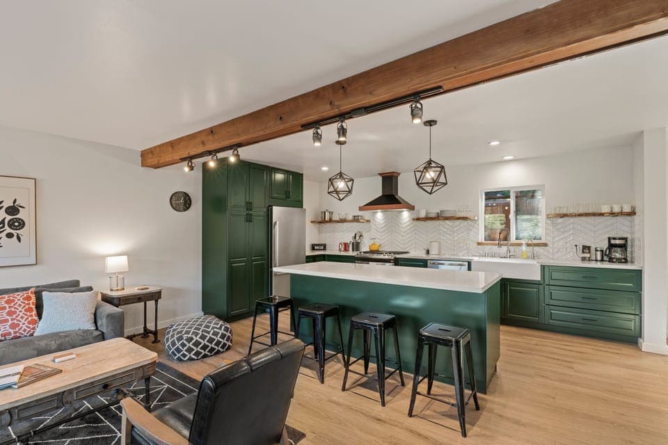 Beautiful new kitchen with ample light!