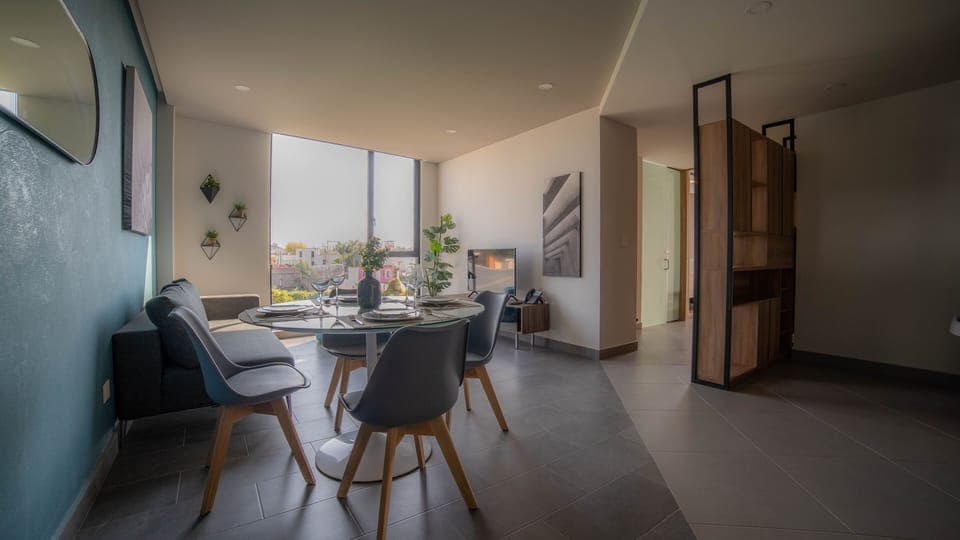 Executive Apartment, 2 Bedrooms, Accessible, City View | Living area | 55-inch Smart TV with digital channels, TV, Netflix