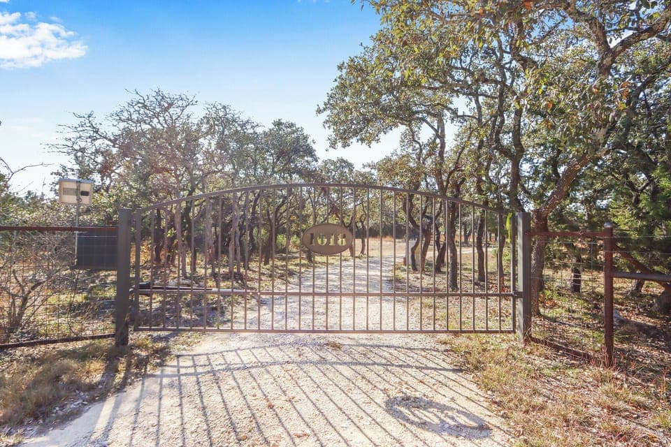 Gate at the front of the property