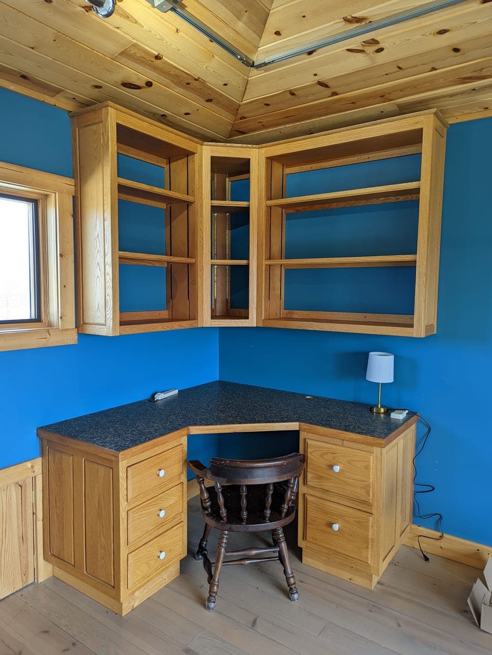 Workspace nook in the second bed in the second bedroom.