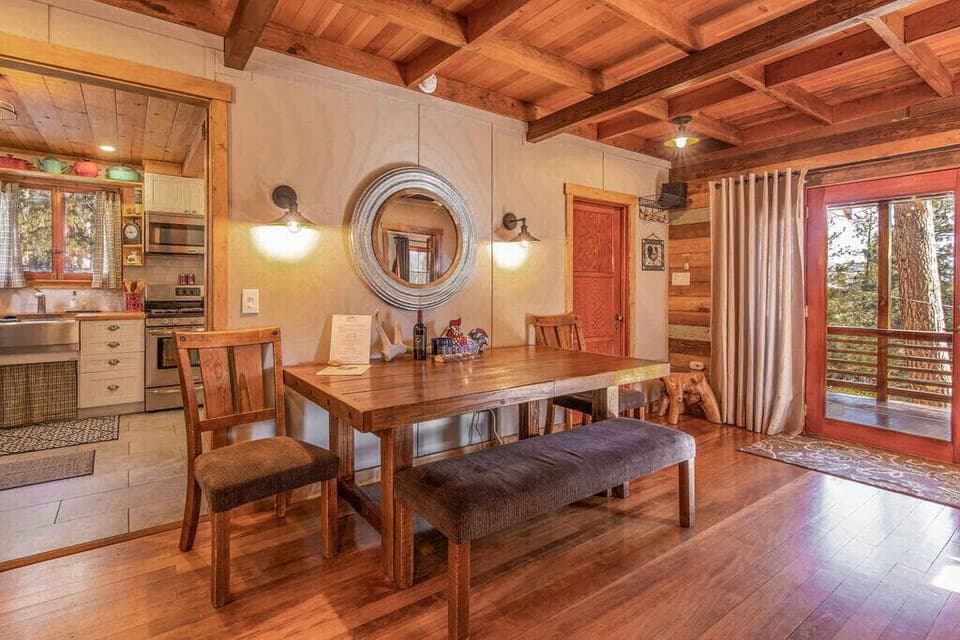 Great large dining table for meals or playing games 