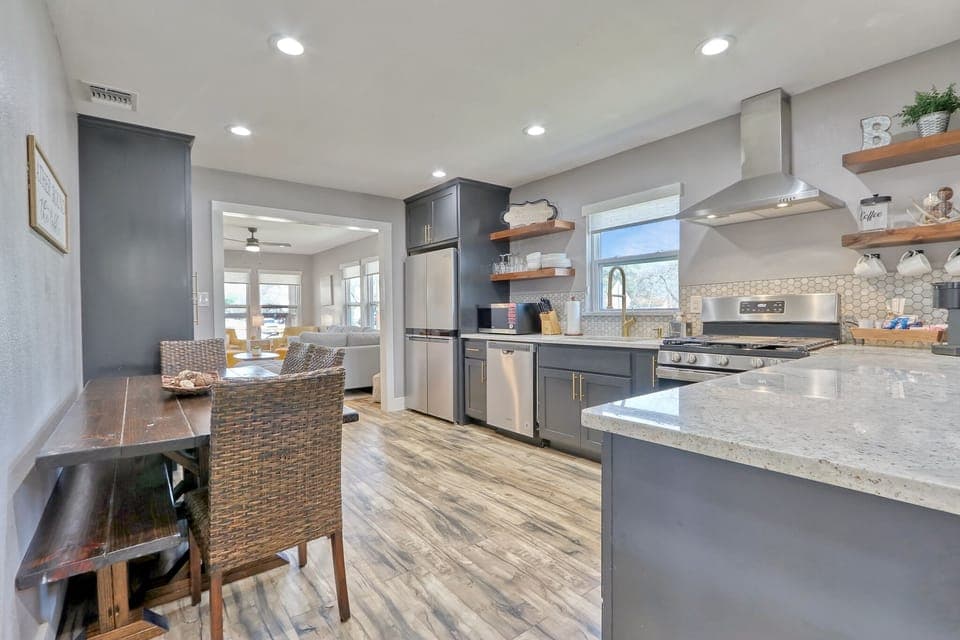 Looking back from rear of kitchen.