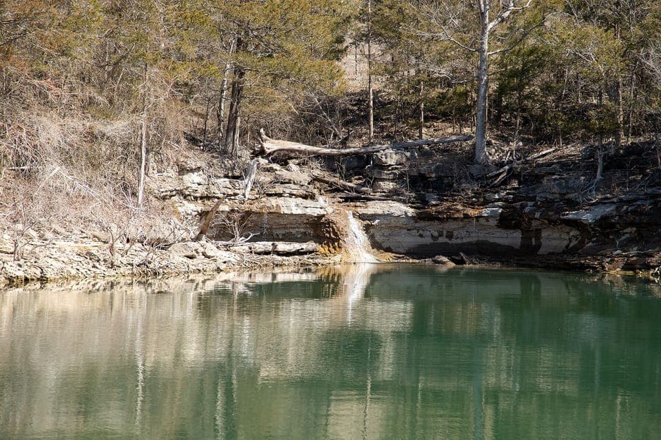 Waterfall in the spring