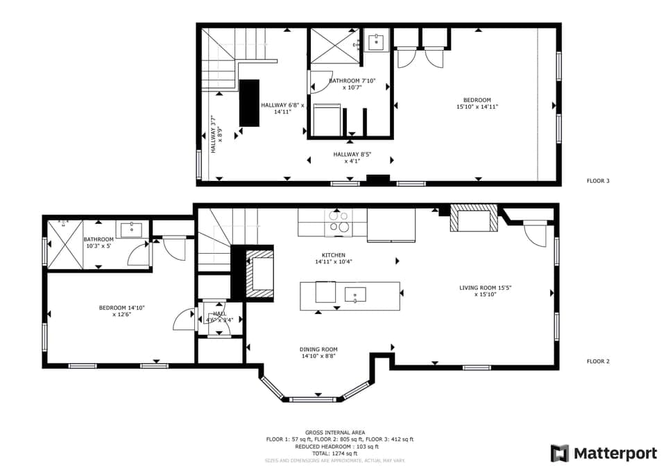 Spacious floor plan layout