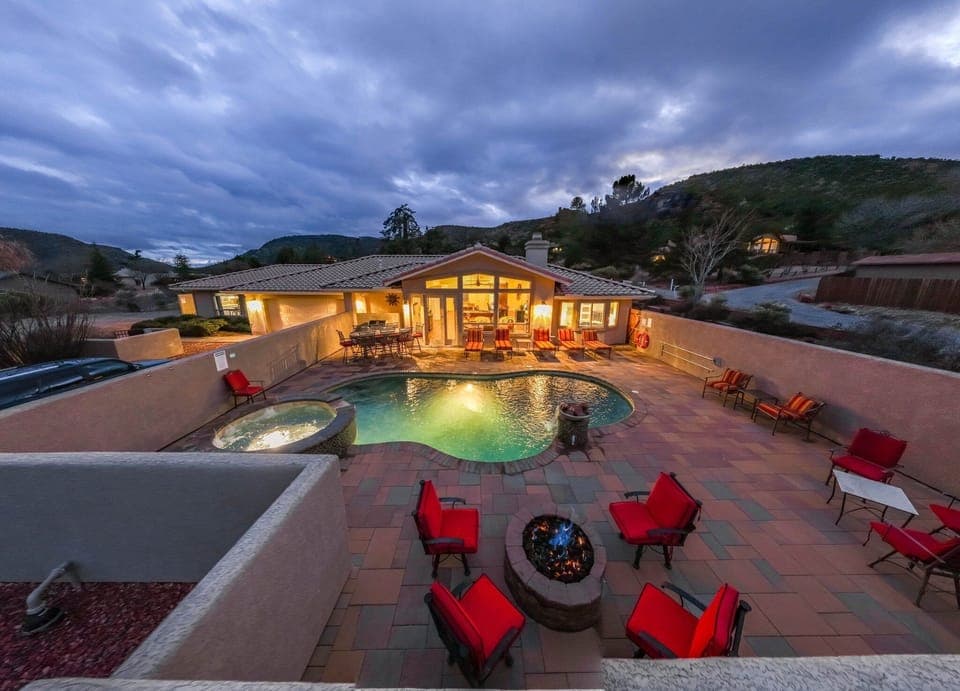 Pool at night