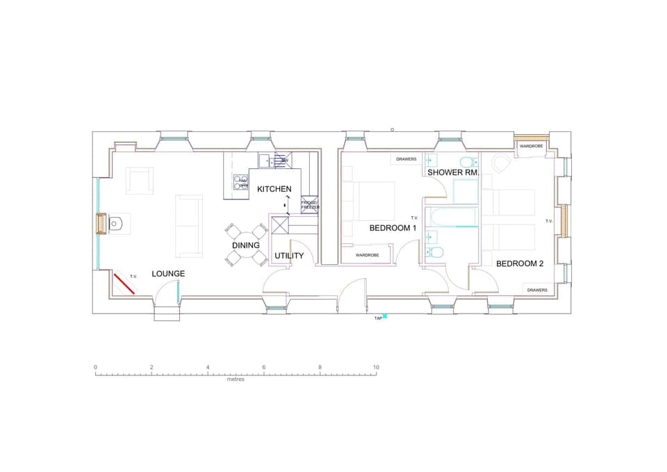Floor plan | Kingfisher Cottage - Strathisla Farm Cottages, Meigle