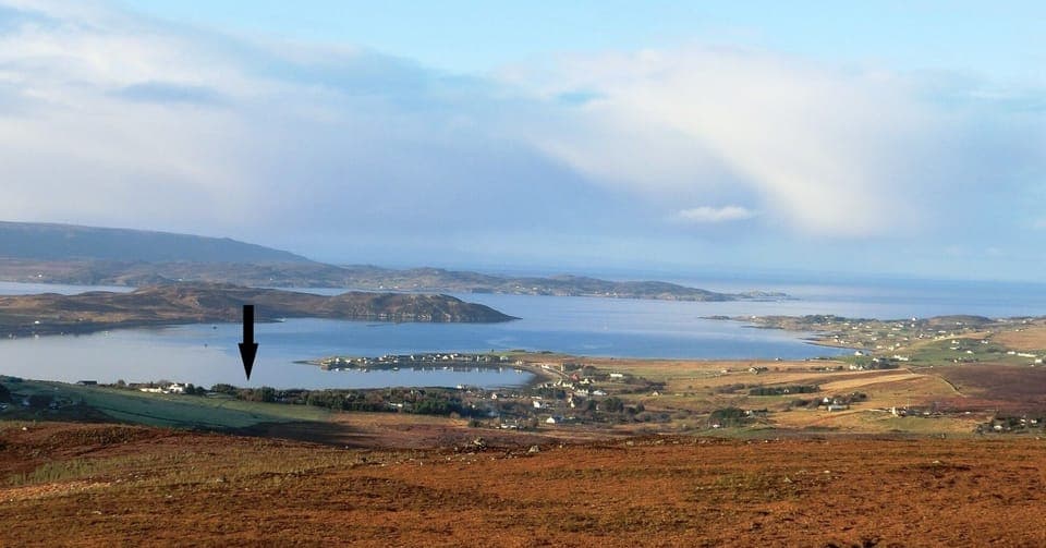 Climb the hill behind to enjoy views like this, over Aultbea and to the Hebrides