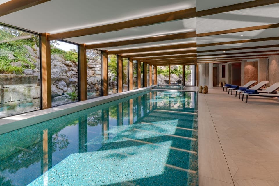Indoor pool, seasonal outdoor pool