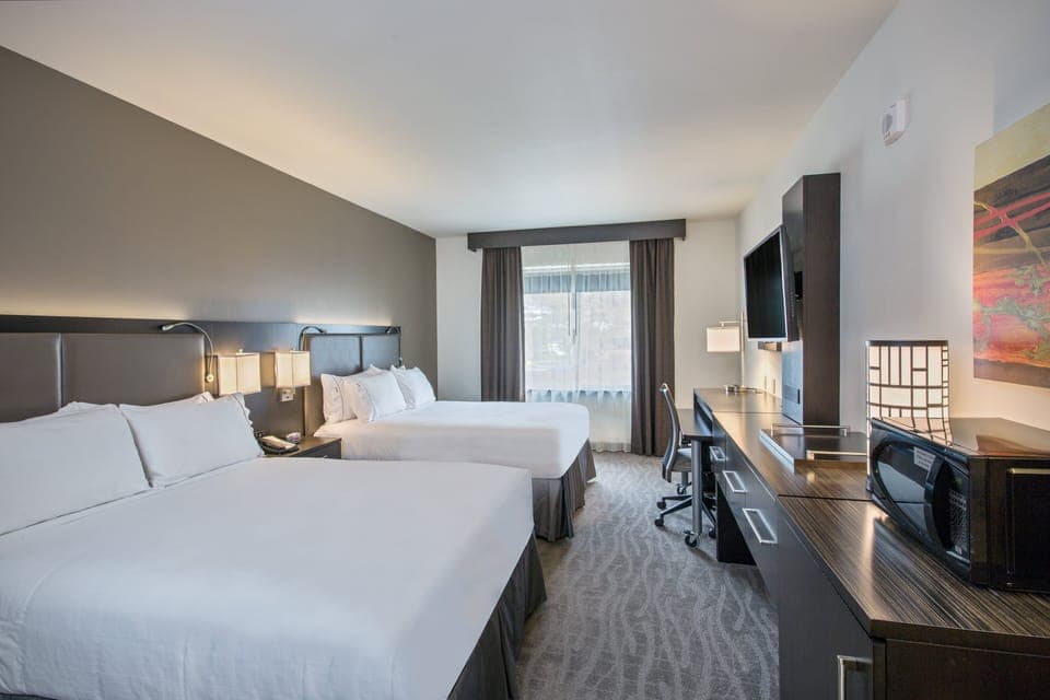 Standard Room, 2 Queen Beds | In-room safe, desk, blackout drapes, iron/ironing board