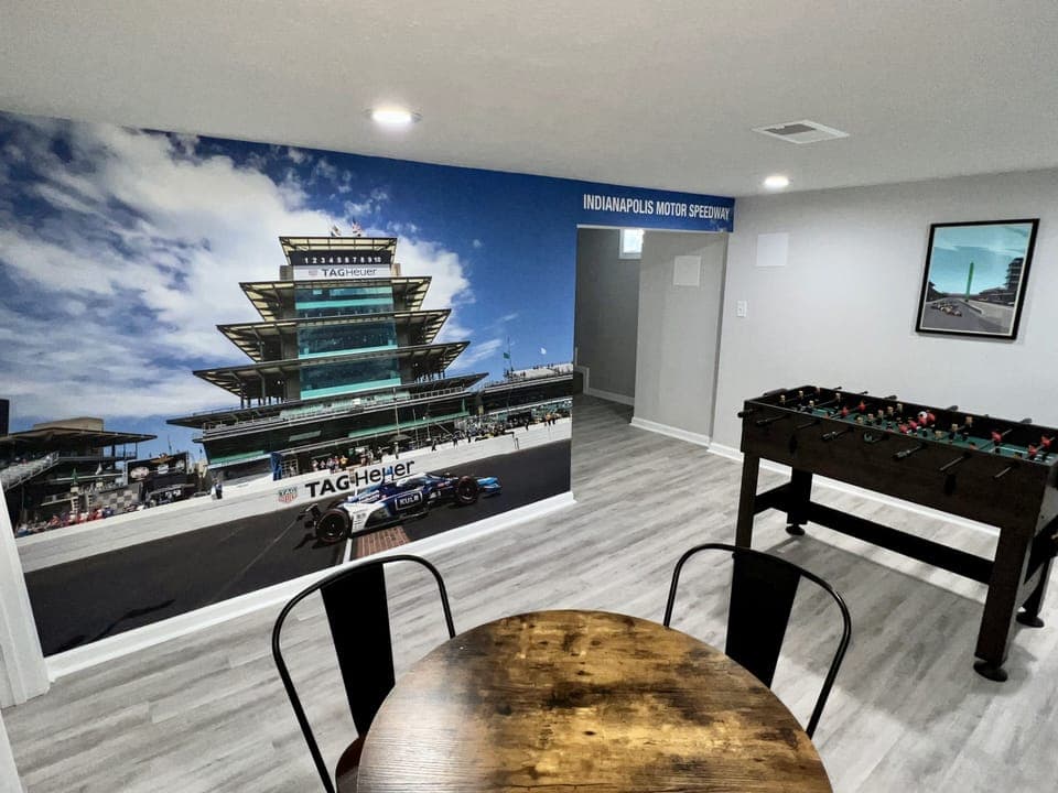 Picture wall lets you feel like you are at the track!