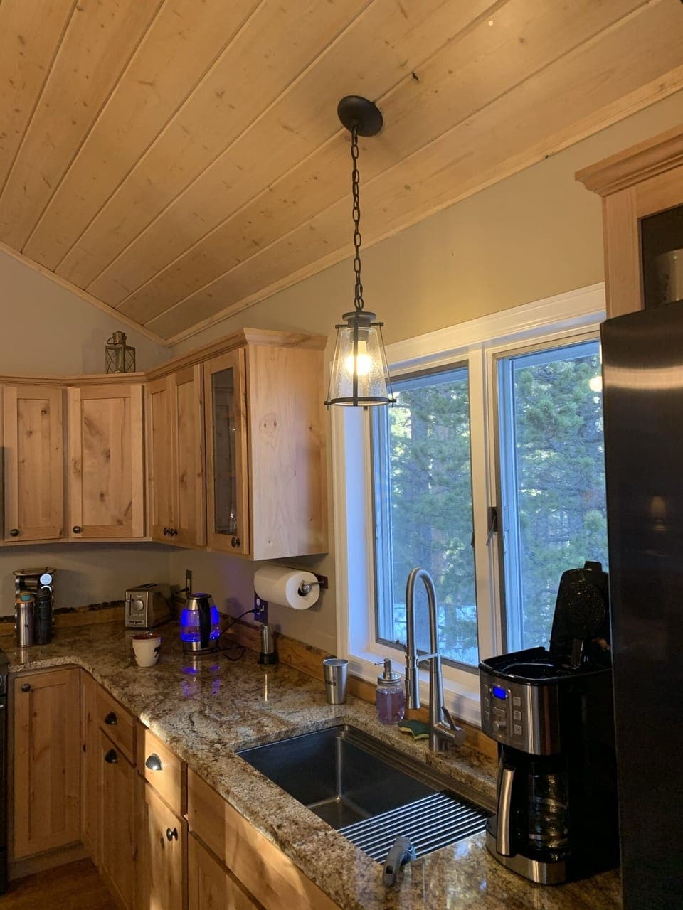 Kitchen sink area.