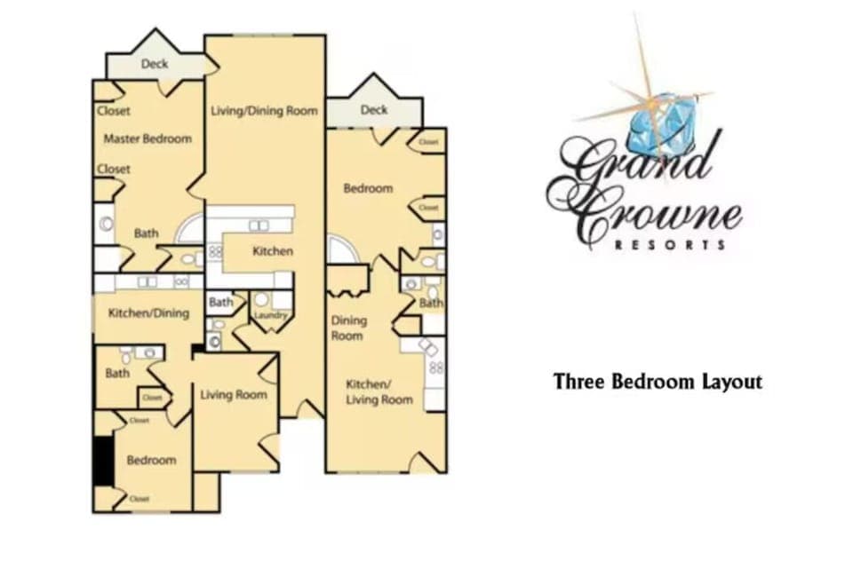 Check out your 3BDR floor plan and get an idea of where you will put everyone