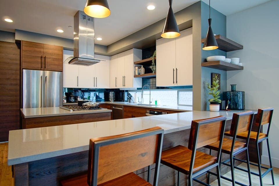 Chef's kitchen is generously sized and fully outfitted with everything you need.