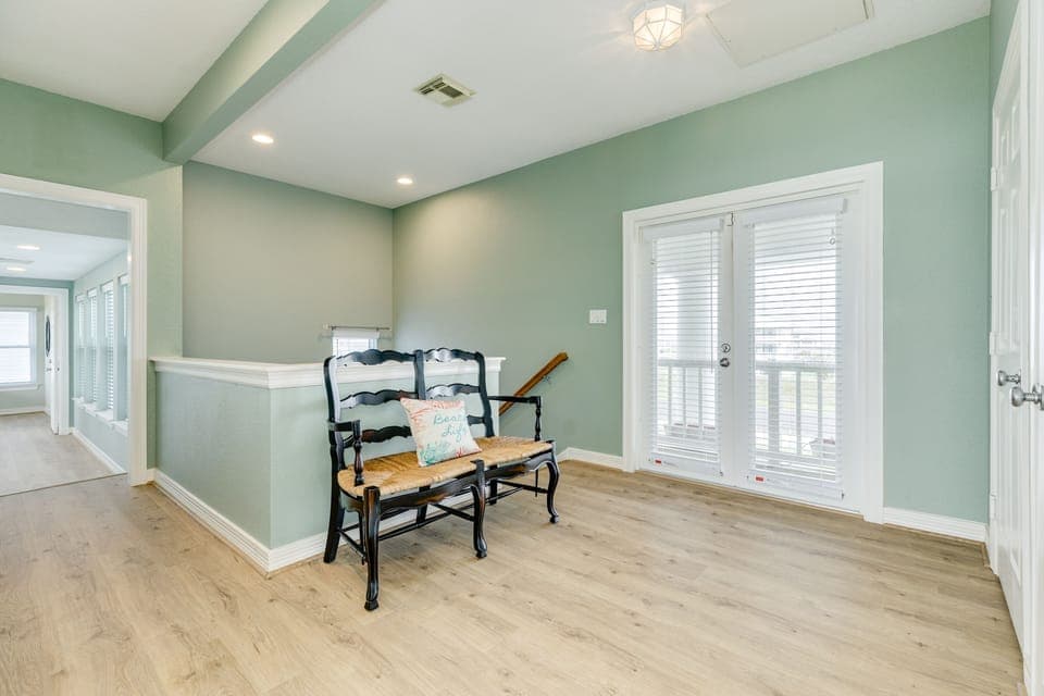 Step out to the Upper level deck directly from the landing