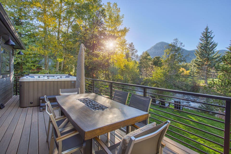 Breathtaking view off the deck of the sunset glow.