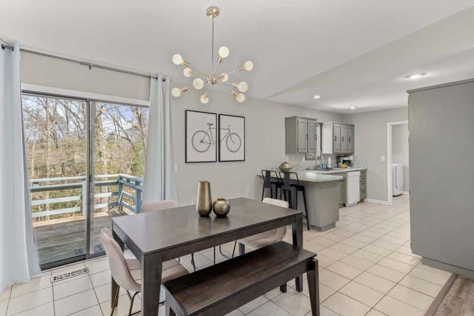 Cook up local favorites in the fully equipped kitchen with breakfast bar and dining table.