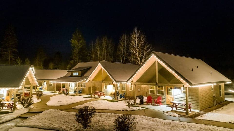 Courtyard Beach Bungalow during the winter.