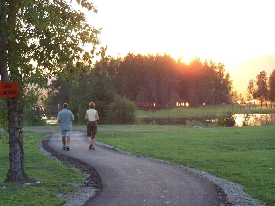 Walking trail through the Parks.