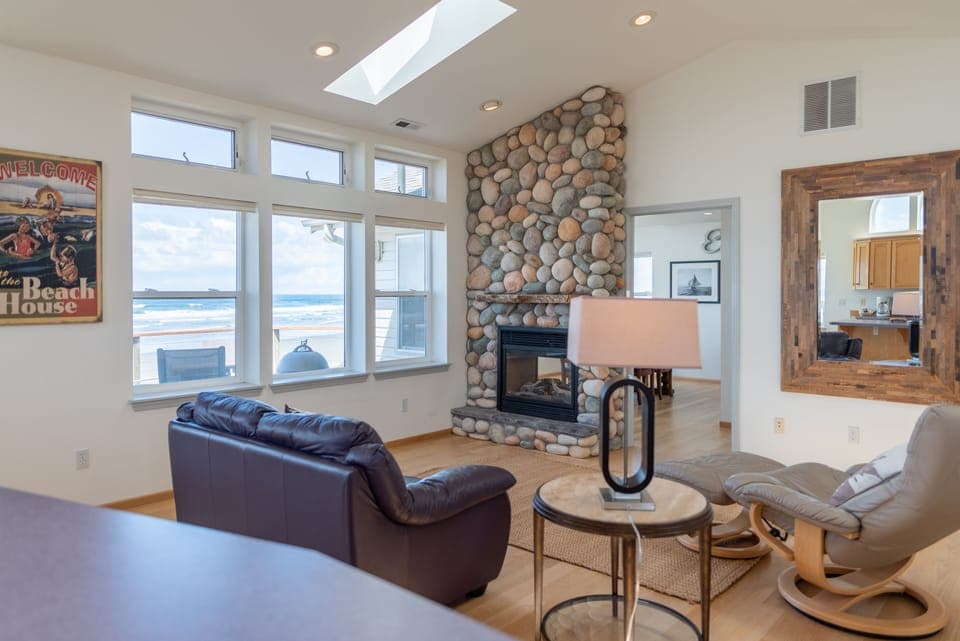 Living room with ocean view
