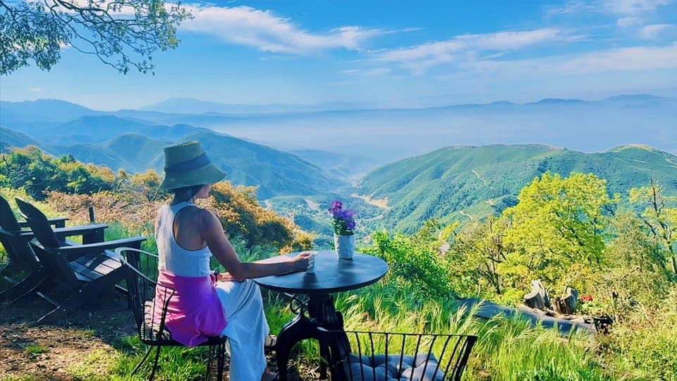Breathtaking view of mountains city from vacation rental Crestline