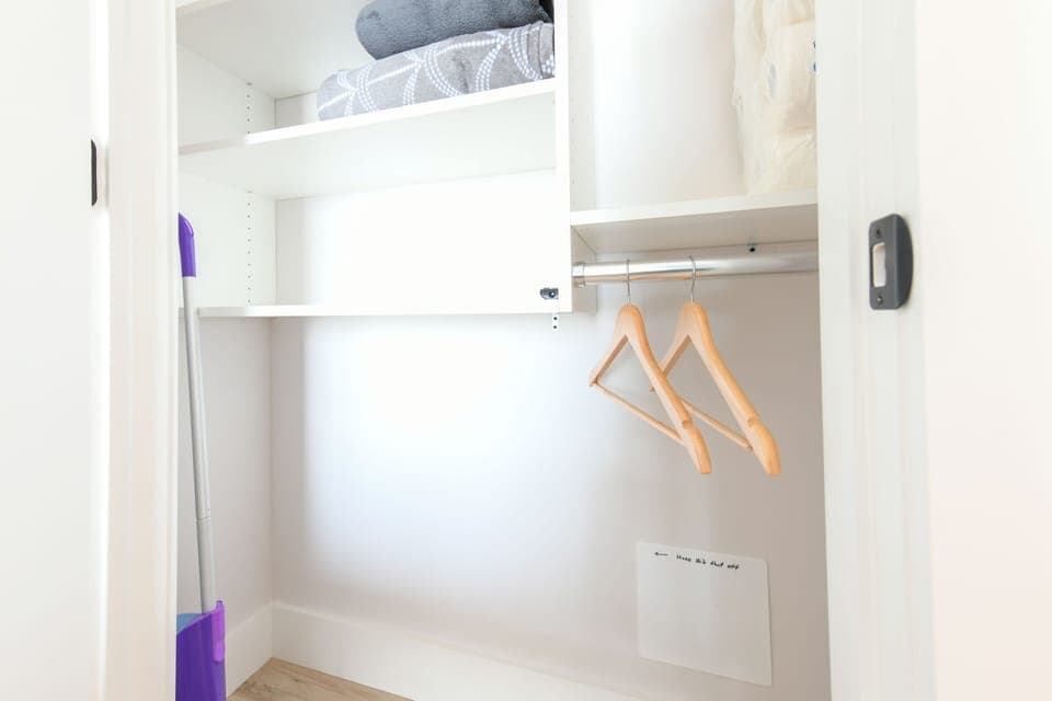 Master bedroom storage. 