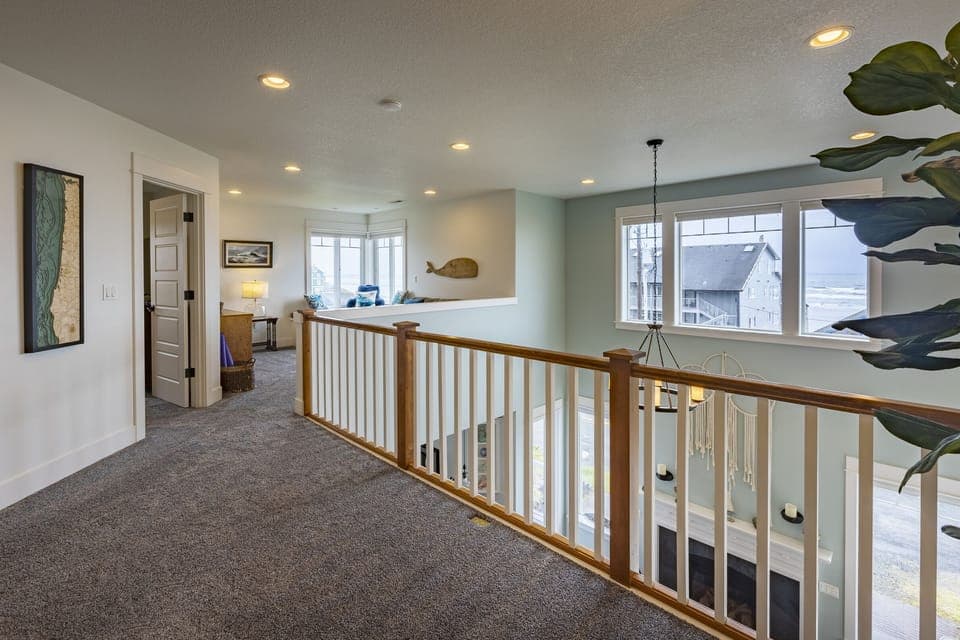 Upstairs landing looking into the loft living room