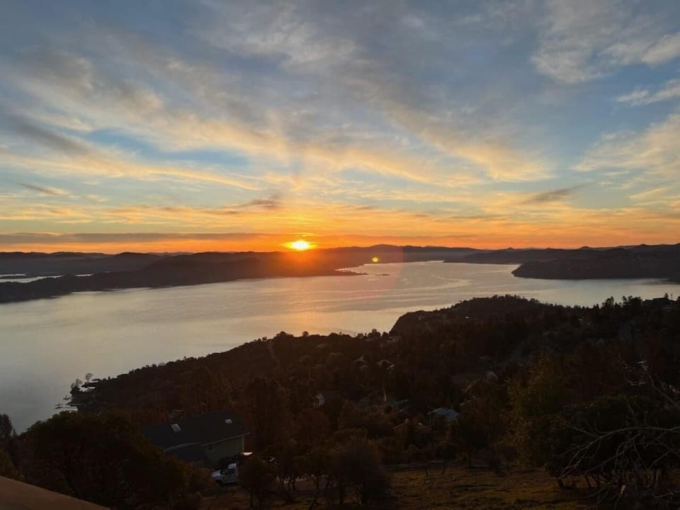 early sunrise view from deck 