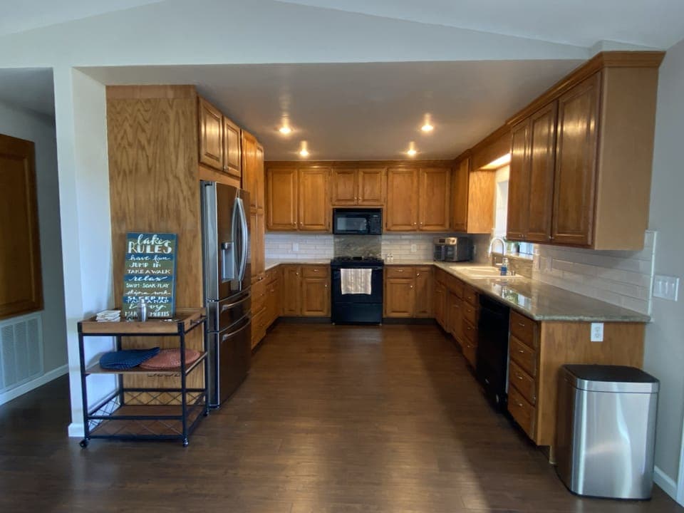 view of kitchen from family room 