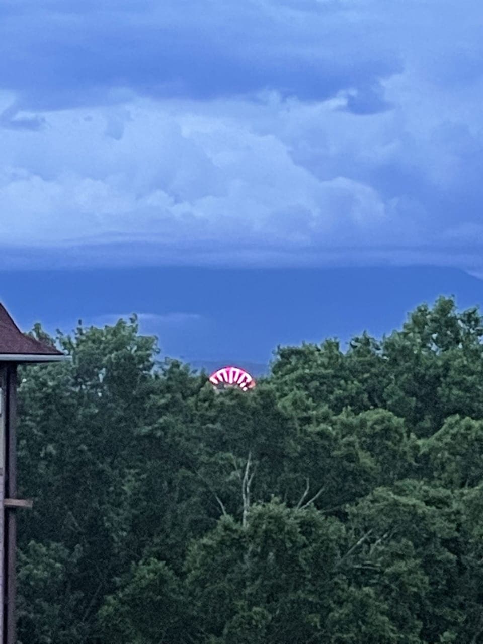 You can see the Ferris wheel from the porch. 