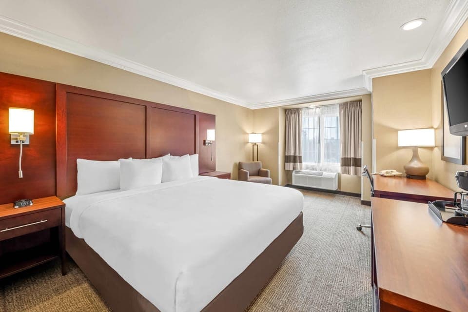 Standard Room, 1 King Bed, Non Smoking | Desk, iron/ironing board, free WiFi, bed sheets