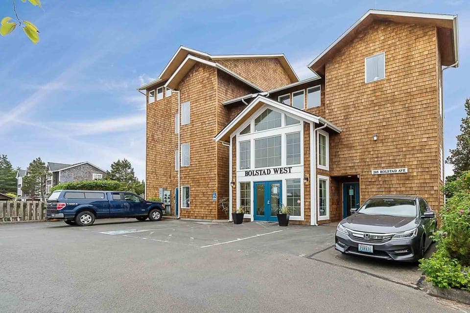 Outside view of building from street