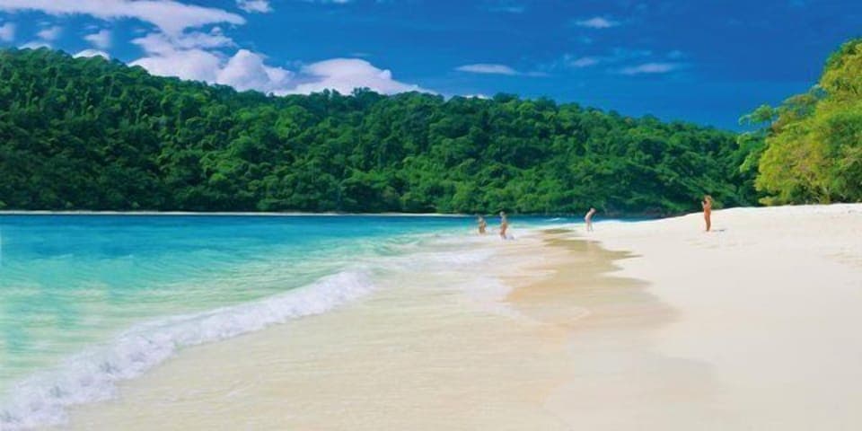 On the beach, free beach cabanas, sun loungers, beach umbrellas