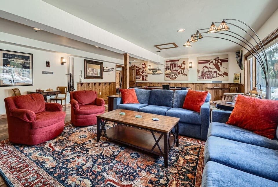 Awesome game/TV room....one of THREE different living areas w/in this large home