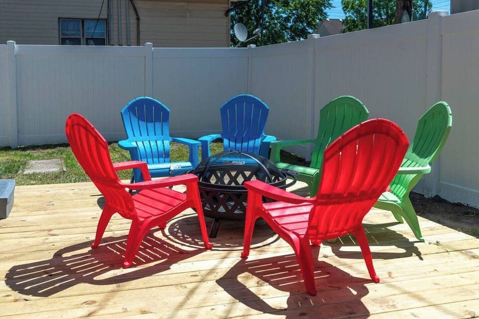 Unwind with your group by the firepit.