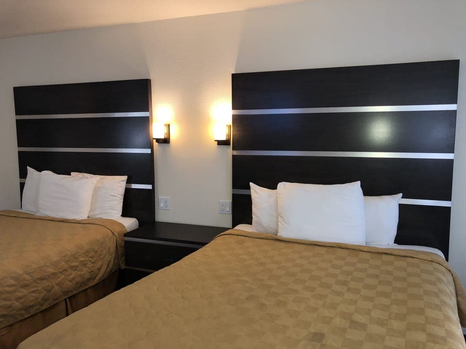 Standard Room, 2 Double Beds, Non Smoking | Blackout drapes, iron/ironing board, free WiFi, bed sheets