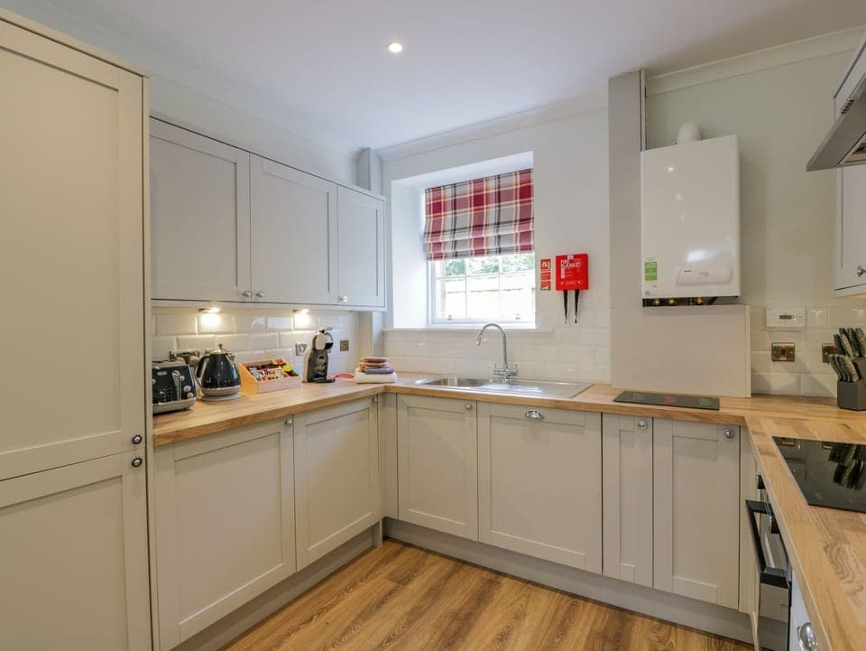 Fridge, dishwasher, electric kettle, toaster