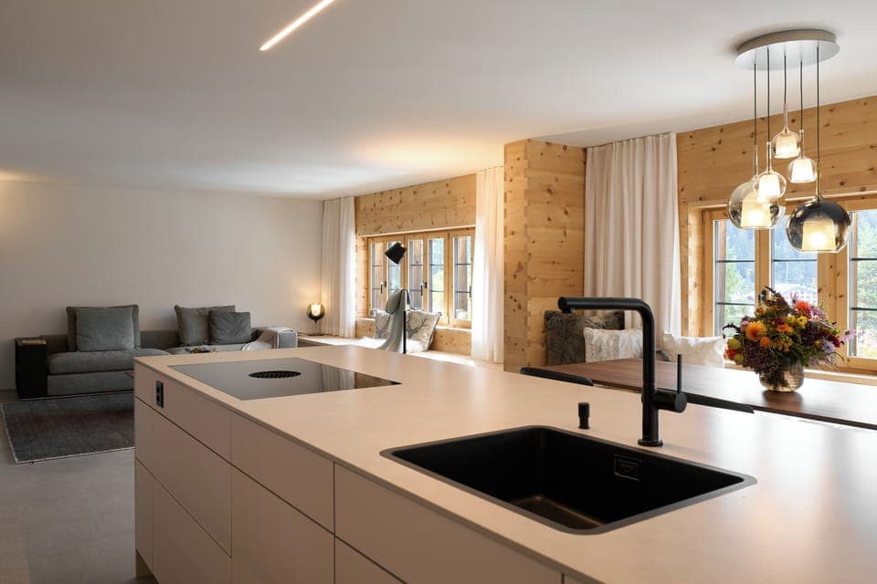 Deluxe Apartment, 2 Bedrooms, Mountain View (incl. Cleaning & Bedding Fee) | Private kitchen | Electric kettle, eco-friendly cleaning products