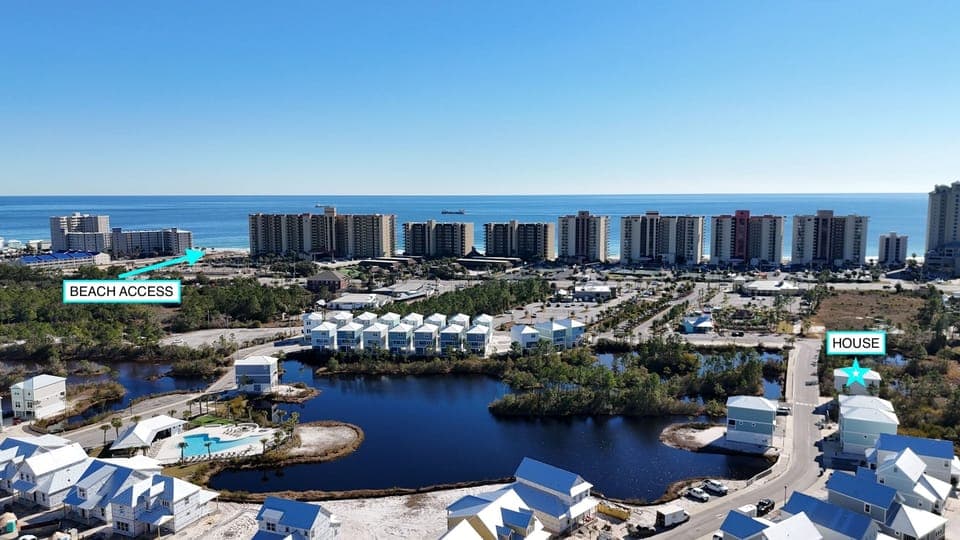 We are 1/2 mile (10 min walk) to the beach. 