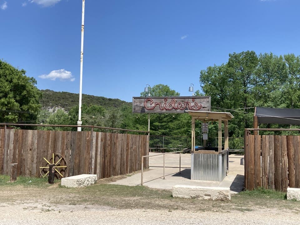 Entrance to Crider's - OLDEST outdoor dancehall in Texas! Open summers