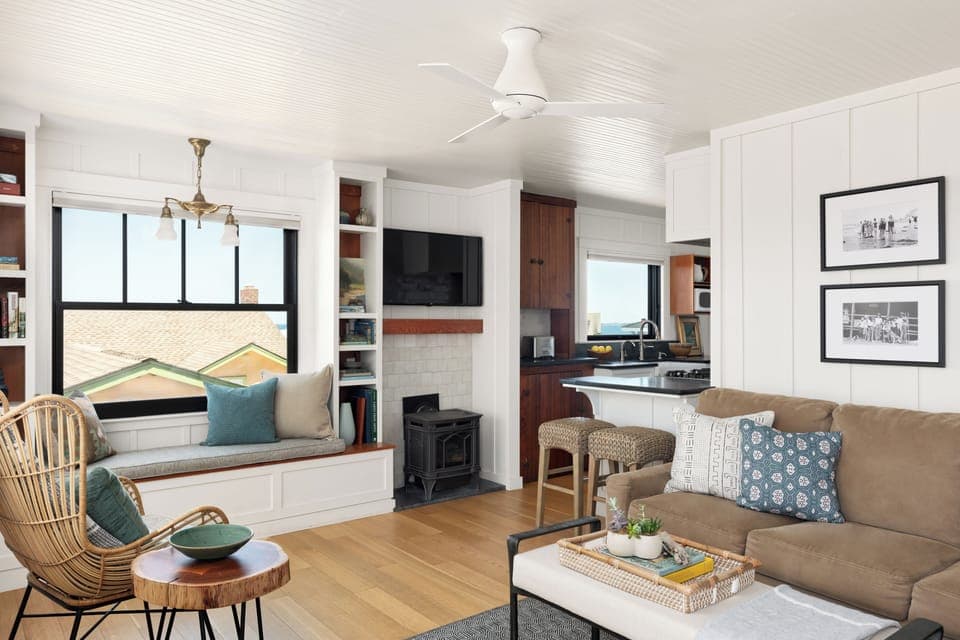 Living area towards kitchen