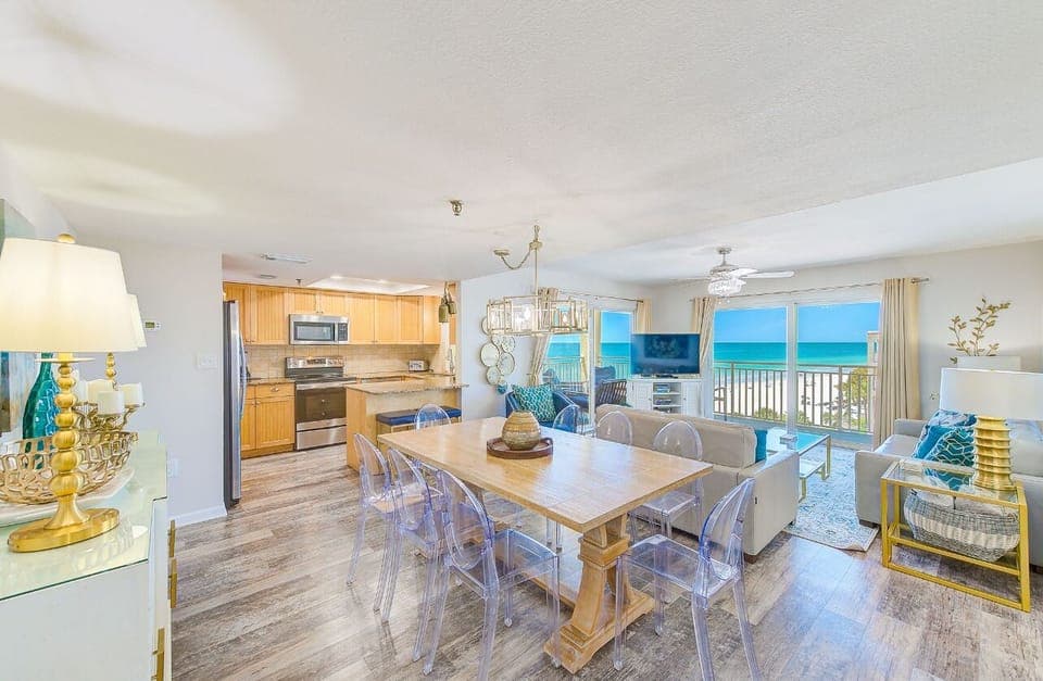 Our open floor plan makes it easy to be together and enjoy your time together