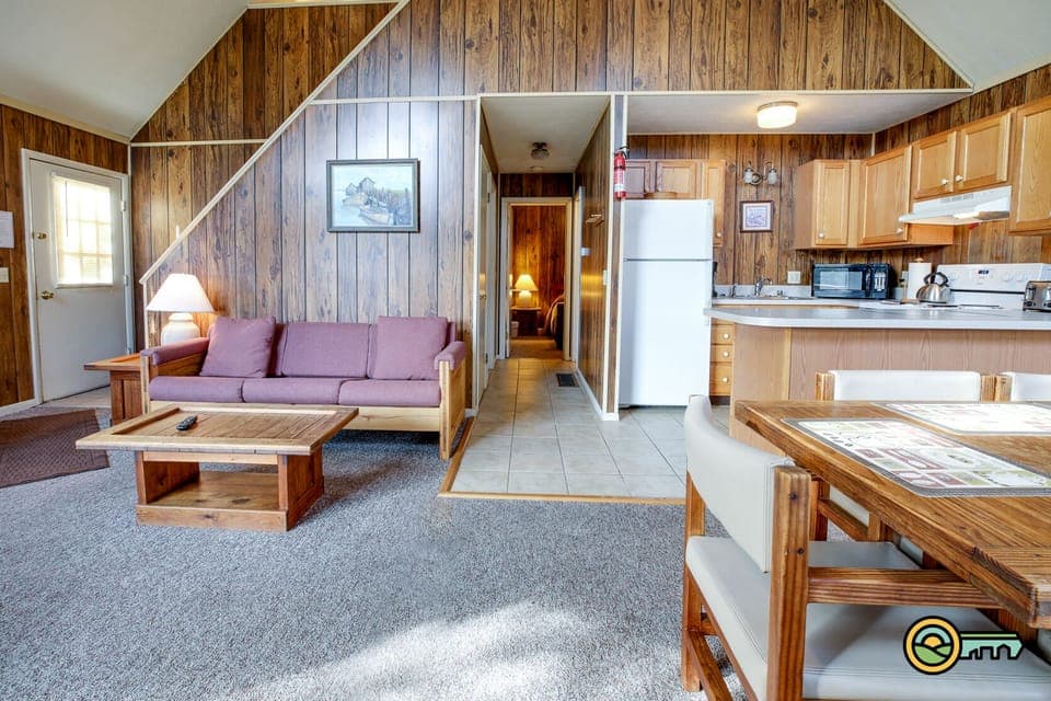 Great room, dining room & kitchen