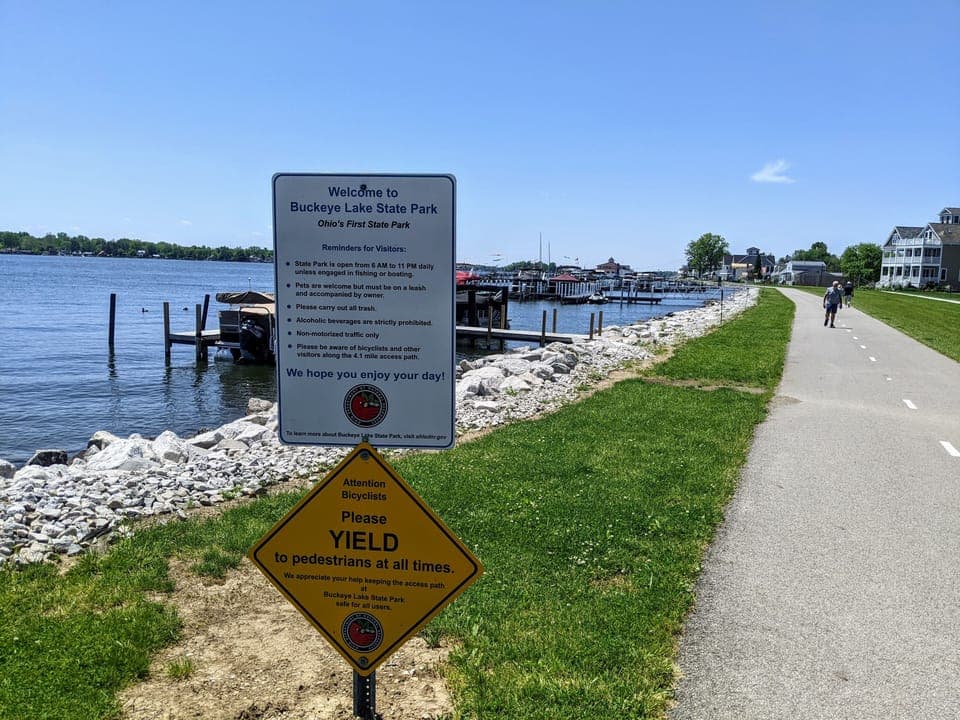 4.1 mile path along the north bank of Buckeye Lake. 