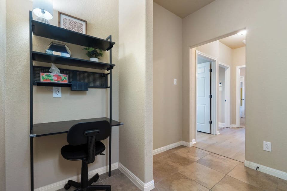 Downstairs quiet workspace