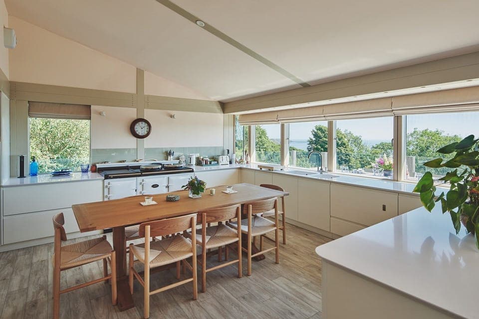 The kitchen at Beach View, Pembrokeshire