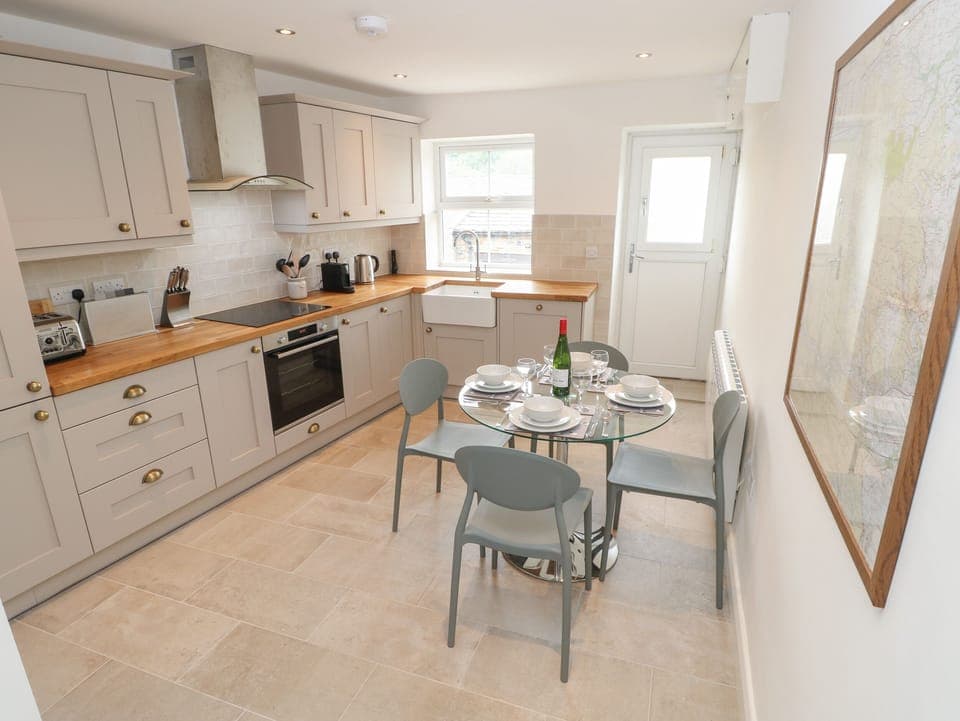 Fridge, dishwasher, electric kettle, toaster