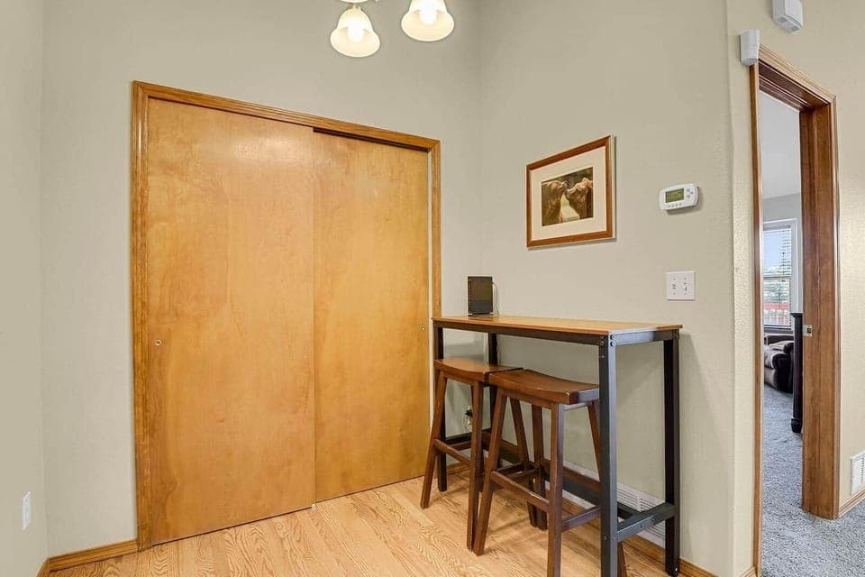 Pantry with plenty of food storage and breakfast nook seating