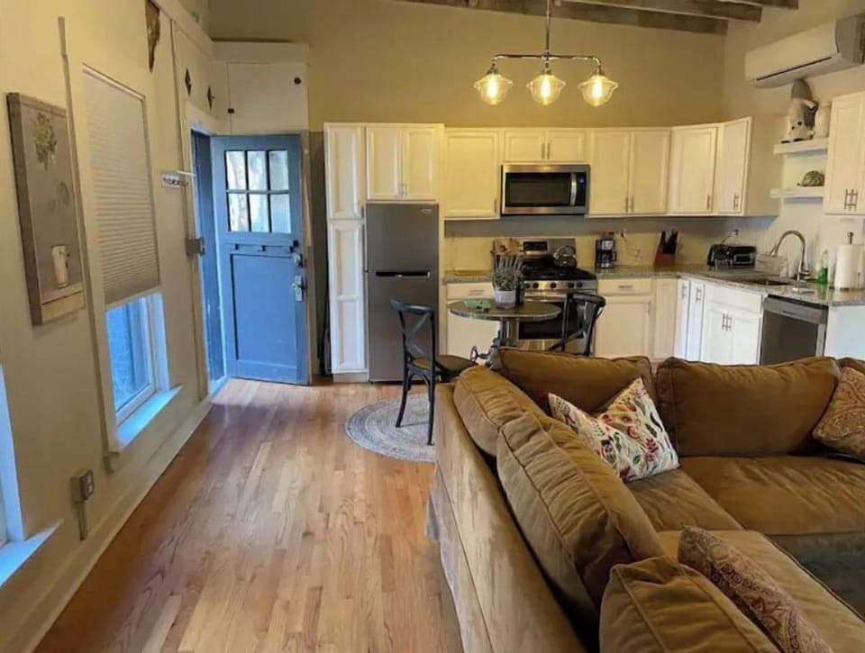 Make your way into the spacious carriage house.